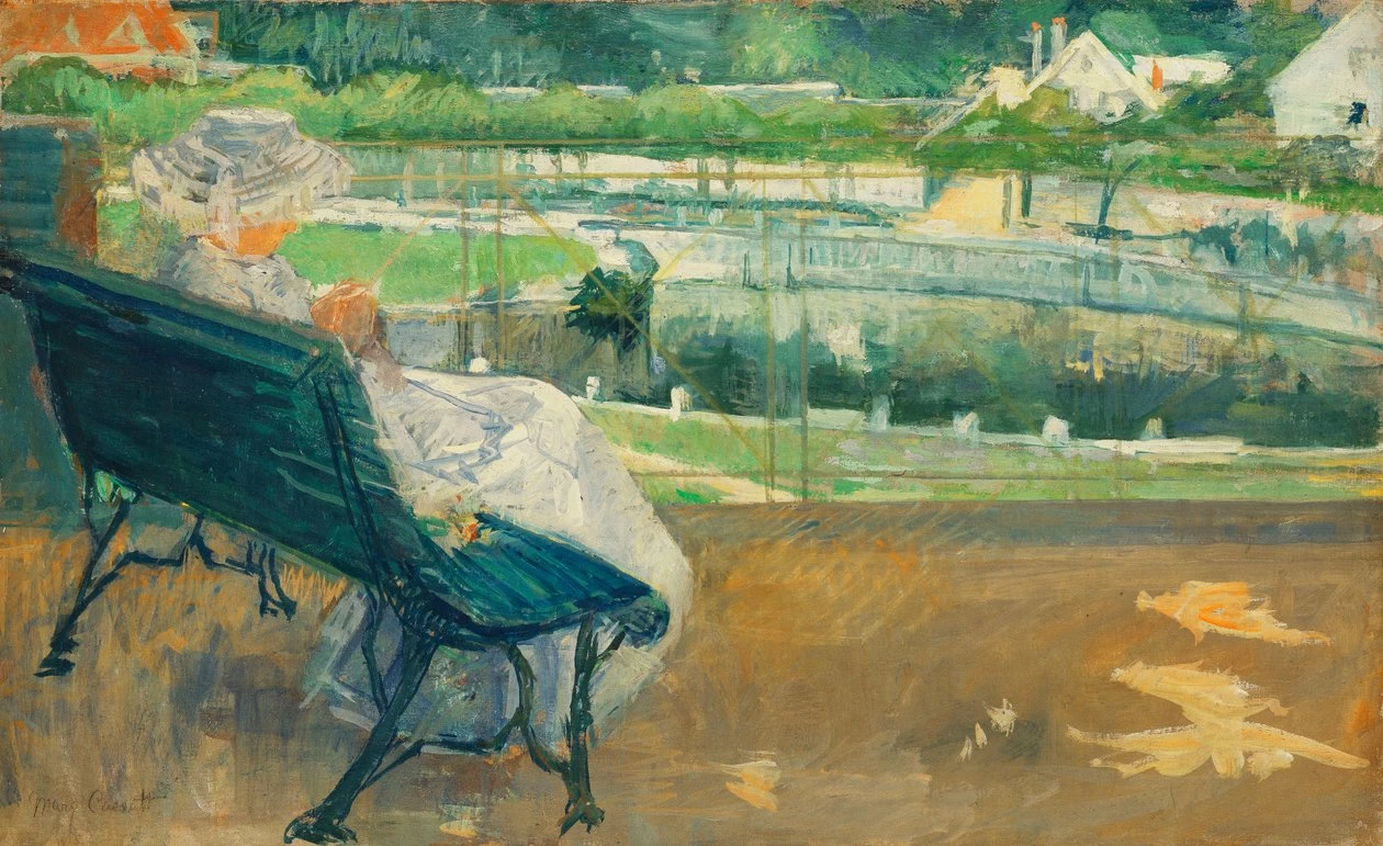 Mary Cassatt - 121, Lydia seduta su un portico lavora all'uncinetto, 1888